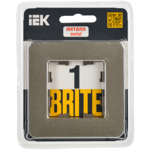 BRITE Рамка 1-местная РУ-1-1-Бр металл латунь RE IEK