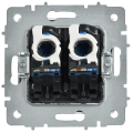 BRITE Розетка компьютерная двойная RJ45 кат.6 РК11-2-БрАБ арктический белый IEK