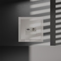 Розетка телевизионная встраиваемая VOLTUM S70 TVRJ45 кат. 6, кашемир