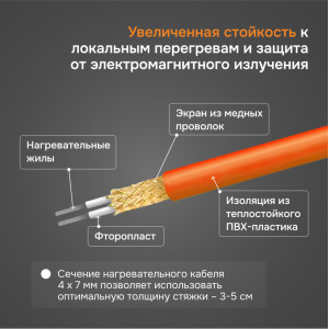 Нагревательный кабель Welrok RD2s - 1480 - 74 - 32,7 - Welrok RD2s 1,480 кВт 74 м