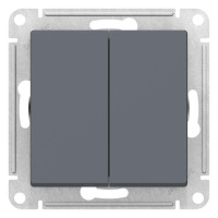 ATLASDESIGN 2-клавишный ПЕРЕКРЕСТНЫЙ ПЕРЕКЛЮЧАТЕЛЬ, сх.7+7, 10АХ, механизм, ГРИФЕЛЬ ATN000773