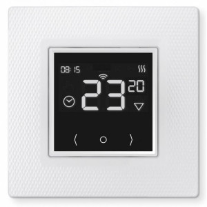 Терморегулятор прогр. EcoSmart 25 сенс. дисплей 3.5кВт 16А бел. (в компл. переходник для рамок Unica/Valena/Basic 55) ССТ 2239190