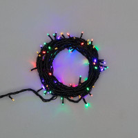 Гирлянда светодиодная Твинкл Лайт 10м 100LED мультиколор 10Вт 220-240В IP65 с контроллером 8 режимов провод ПВХ черн. Neon-Night 303-139