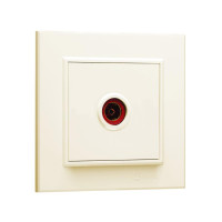 Розетка телевизионная проходная TV 1-м СП Karea IP20 6дБ крем. Makel 56010007