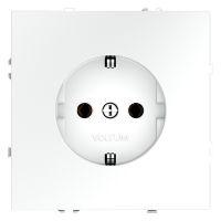 Розетка встраиваемая VOLTUM S70 с заземлением 16А, (белый матовый)