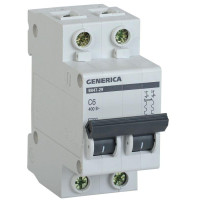 Автоматический выключатель IEK 2п C 6А 4.5кА ВА47-29 GENERICA  MVA25-2-006-C