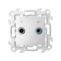 Simon 24 Алюминий Розетка TV-SAT проходная