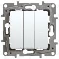 Механизм выключателя 3-кл. СП Etika Plus 10А IP20 250В 10AX винт. зажимы бел. Leg 672213