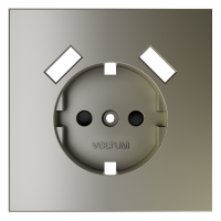 Накладка для розетки с заземлением и защитными шторками, с USB A+A, S70 (шелк)