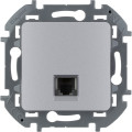 Розетка телефонная Legrand Inspiria для скрытого монтажа , разьем RJ 11, цвет Алюминий.
