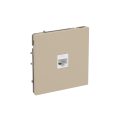 Компьютерная розетка RJ-45 без шторки, кат.6А одинарная,KANT, ванильный марципан