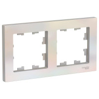 ATLASDESIGN 2-постовая РАМКА, универсальная, ЖЕМЧУГ ATN000402