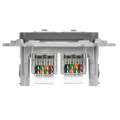 FLITE Розетка 2-местная компьютерная RJ45 категория 5Е UTP РК5е-2-0-ФлМА мокрый асфальт IEK
