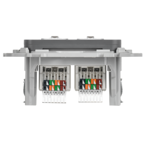 FLITE Розетка 2-местная компьютерная RJ45 категория 5Е UTP РК5е-2-0-ФлМА мокрый асфальт IEK