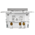 SKANDY Розетка с заземлением с защитными шторками 16А с USB C 18Вт SK-R17S серебряный IEK