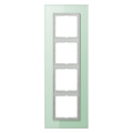 Рамка 4 поста Jung LS PLUS, светло-зеленый, LSP984GLAS