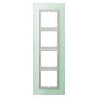 Рамка 4 поста Jung LS PLUS, светло-зеленый, LSP984GLAS