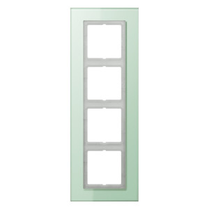 Рамка 4 поста Jung LS PLUS, светло-зеленый, LSP984GLAS