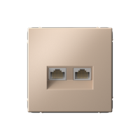 ARTGALLERY РОЗЕТКА двойная компьютерная RJ45+RJ45, кат. 5е, механизм, ПЕСОЧНЫЙ GAL001285