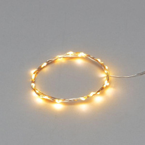 Гирлянда светодиодная Роса 2м 20LED желт. 2Вт 4.5В IP20 провод прозр. Neon-Night 303-001