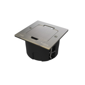 MultiDesk Лючок на 2 модуля IP44 с монтажной коробкой д/стены,фальшпола,стола Античная ЛАТУНЬ MDK20 MDK20102BA