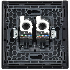 FORTE&PIANO Розетка компьютерная двойная RJ45 кат.5E FP133 черный IEK