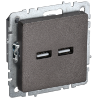 BRITE Розетка USB A+A 5В 3,1А РЮ10-1-БрТБ темная бронза IEK