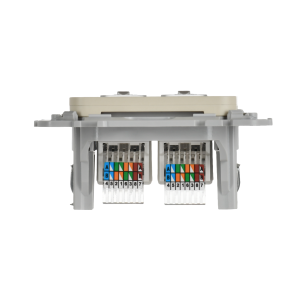 FLITE Розетка 2-местная компьютерная RJ45 категория 5Е UTP РК5е-2-0-ФлСл сливочный IEK