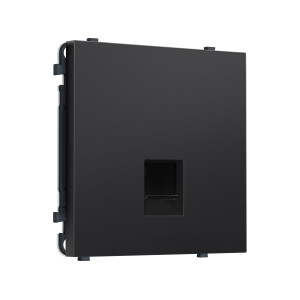 MS812005 Комплект механизма компьютерной розетки SIGMA Черный матовый RJ-45 экранированной с/ш QUANT PRO (SP8120, PR185)