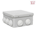 Коробка распределительная КМР-030-014 100х100х50 IP55 с крышкой для прямого монтажа 10 мембранных вводов сер. EKF plc-kmr-030-014