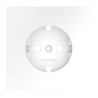 Накладка для розетки с заземлением, S70 белый матовый