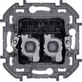INSPIRIA Розетка компьютерная двойная RJ45 категория 5Е UTP антрацит