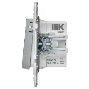 SKANDY Кнопка звонка с индикацией для отелей 10А SK-V17S серебряный IEK