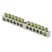 Шина PEN ноль-земля 6х9 12 отверст. цинк крепеж по центру PROxima EKF sn1-63-12