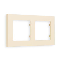 AF220332 Рамка ALFA Techno Бежевый матовый 2-ая AMBRELLA VOLT