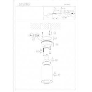 Влагозащищенный светильник Denkirs DK3007-BK