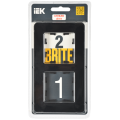 BRITE Рамка 2-местная РУ-2-2-Бр стекло черный RE IEK