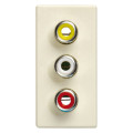 Розетка 3xRCA Simon SIMON 27, скрытый монтаж, слоновая кость, 2701093-031