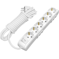 Arvia Electric, MOTTO, Удлинитель 6 гнезд с защитой от детей с/з и выключатель, 2м (белый)