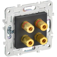 SKANDY Аудиорозетка 4-местная SK-A01T титан IEK