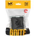 BRITE Розетка компьютерная RJ45 кат.6 РК11-БрЧ черный IEK