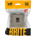 BRITE Розетка компьютерная RJ45 кат.6 РК11-БрШ шампань IEK