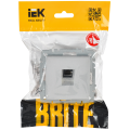 BRITE Розетка компьютерная RJ45 кат.6 РК11-БрА алюминий IEK
