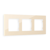 AF250303 Рамка ALFA Qubi Бежевый глянец 3-ая AMBRELLA VOLT