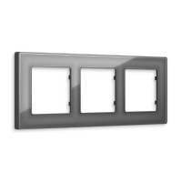 AF580653 Рамка ALFA Arctic Антрацит серый Стекло органическое 3-ая AMBRELLA VOLT