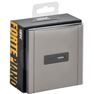 FORTE&PIANO Розетка USB A+C 3,1А FP750M металл никель IEK