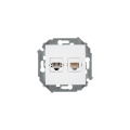 Розетка телефонная компьютерная RJ11+RJ45 Simon SIMON 15, скрытый монтаж, белый, 1591590-030