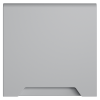 Накладка для розетки с заземлением, защитными шторками и крышкой, S70 серый