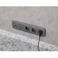 MO662005 Комплект механизма компьютерной розетки RJ-45 экранированной с автоматической защитной шторкой OMEGA Антрацит серый QUANT OP6620, VM185 AMBRELLA VOLT