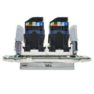 SKANDY Розетка компьютерная двойная RJ45 кат.6 SK-K04N металл никель IEK